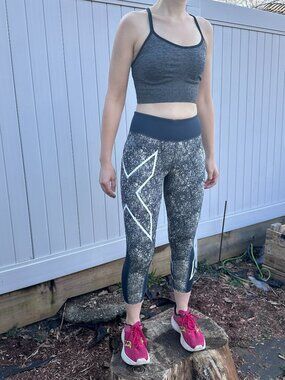 2XU Compression Tights in Cadet Blue